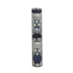 Hot Sale 😍 44ct. Silver & Blue Shatterproof Ball Ornaments by Ashland® ⌛