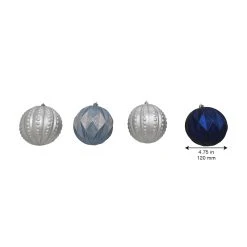 Hot Sale 😍 44ct. Silver & Blue Shatterproof Ball Ornaments by Ashland® ⌛ -Ashlandty Shop 10672911 4