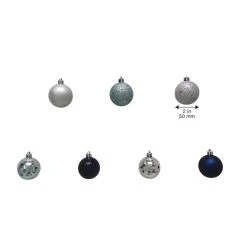 Hot Sale 😍 44ct. Silver & Blue Shatterproof Ball Ornaments by Ashland® ⌛ -Ashlandty Shop 10672911 5