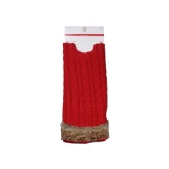 Buy ❤️ 48" Red Cable Knit Tree Skirt with Brown Fur by Ashland® 🥰 -Ashlandty Shop 10672918 2