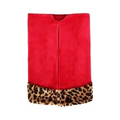Promo ❤️ 48" Red Tree 🌟 Skirt with Leopard Trim by Ashland® ✨ -Ashlandty Shop 10672932 2