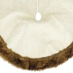 Hot Sale 😀 48" White Cable Knit Fur Tree Skirt by Ashland® 😍 -Ashlandty Shop 10672950 2