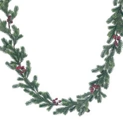 Top 10 ๐ 6ft. Shimmery Green Pine & Red Berry Garland by Ashland® ๐
