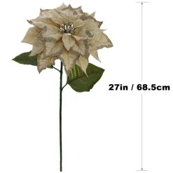 Promo 🎁 Light Gold Glitter Poinsettia Stem by Ashland® 🌟 -Ashlandty Shop 10673369 4