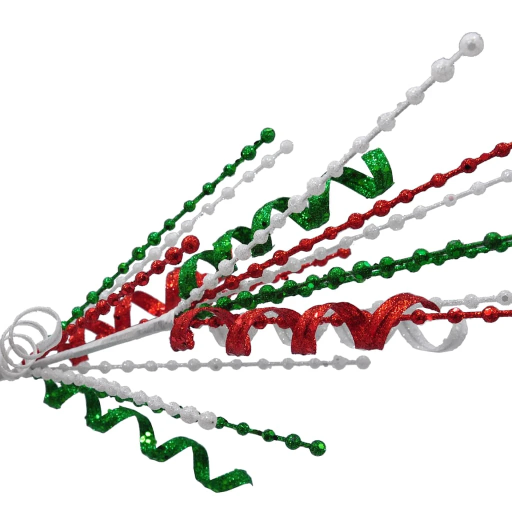 Budget 🎁 Red, Green & White Glittered Berry Swirl Spray by Ashland® 🥰 4 Budget 🎁 Red, Green & White Glittered Berry Swirl Spray by Ashland® 🥰 - Image 2