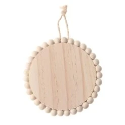 Flash Sale 😉 4" DIY Unfinished Beaded Wood Circle Ornament by Michaels ⭐
