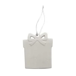 Flash Sale 🔥 4" Ceramic Present D.I.Y. Ornament by Michaels ⌛