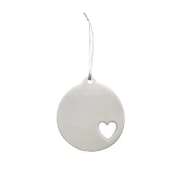 Discount ⌛ 4" DIY Unfinished Ceramic Round Heart Ornament by Michaels 🎉