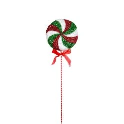 Budget ⌛ Green, Red & White Swirl Lollipop Stem by Ashland® 🎁