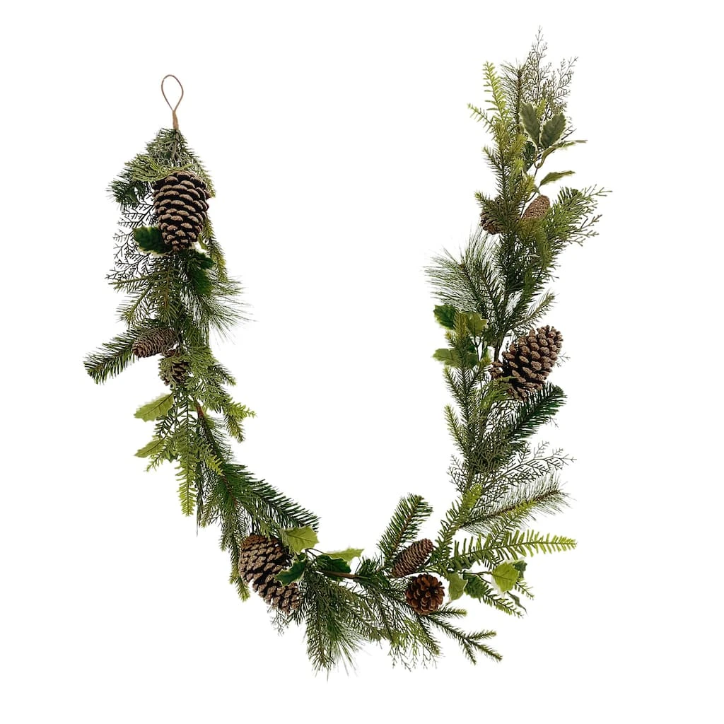 Buy 𧨠6ft. Holly & Pinecone Garland by Ashland® π 4 Buy 𧨠6ft. Holly & Pinecone Garland by Ashland® π - Image 2