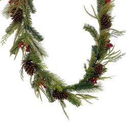Wholesale ✔️ 6ft. Mixed Pine & Red Berry Garland by Ashland® ❤️
