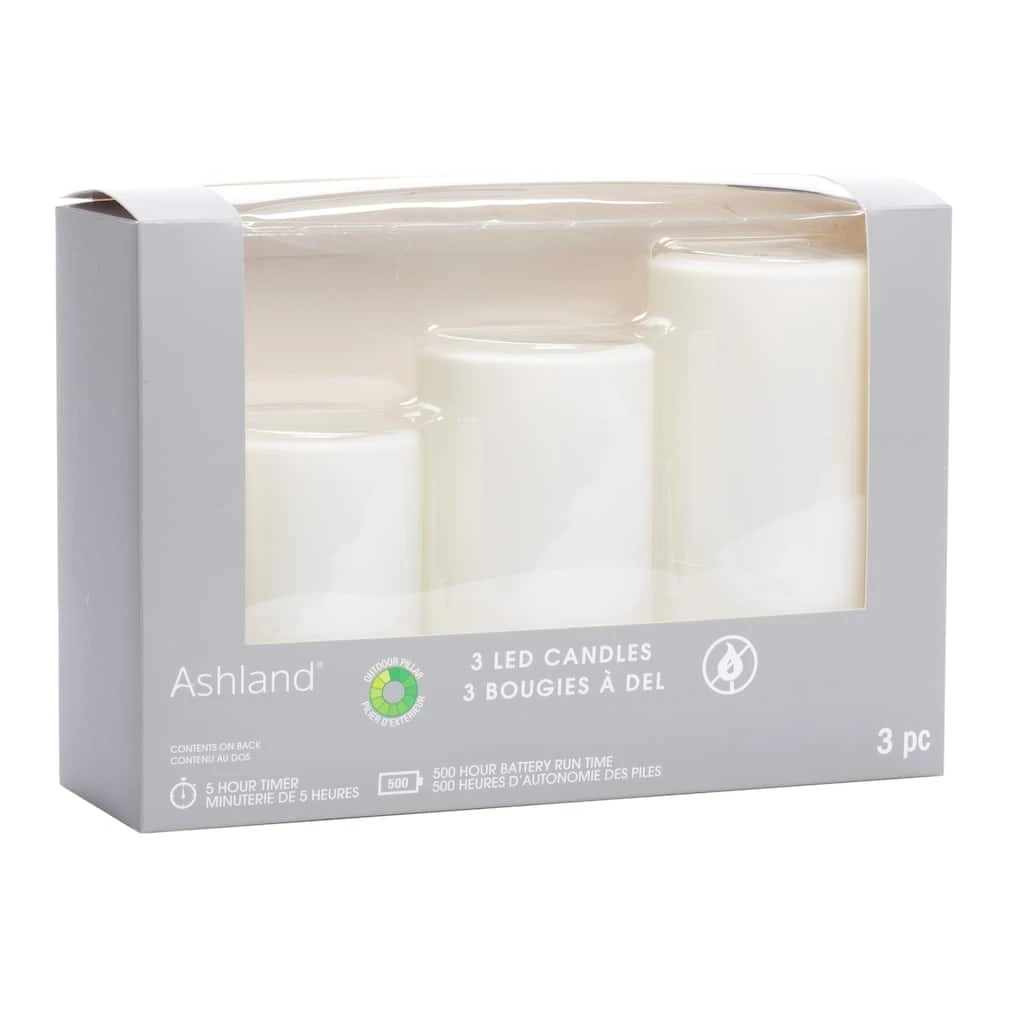 Brand new โค๏ธ 6 Packs: 3 ct. (18 total) White LED Pillar Candles by Ashland® ๐ 9 Brand new โค๏ธ 6 Packs: 3 ct. (18 total) White LED Pillar Candles by Ashland® ๐ - Image 7