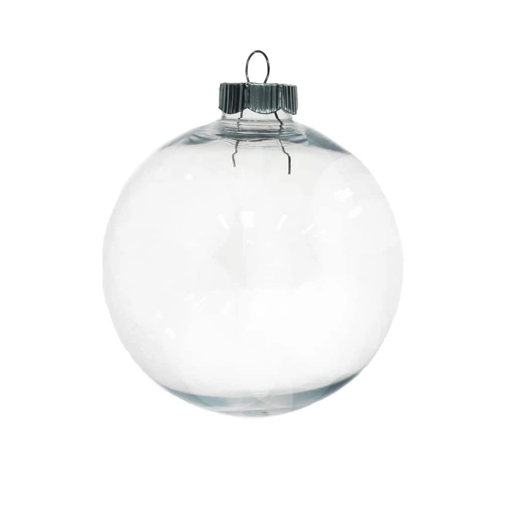 Cheap ❤️ Christmas 3.5" Clear Plastic Ball Ornament by Michaels ⌛ 3 Cheap ❤️ Christmas 3.5" Clear Plastic Ball Ornament by Michaels ⌛