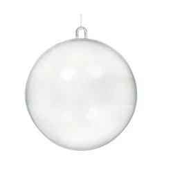 Buy 🔔 4" Clear Plastic Ball Ornament by Michaels ⌛