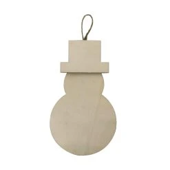 Outlet 🎉 5" Unfinished Wood Snowman Ornament by Michaels ⌛