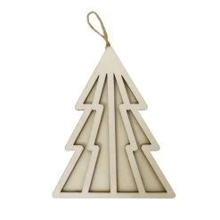 Best Sale 🎉 4.5" Unfinished Wood Layered Tree Ornament by Michaels ⭐