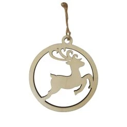 Coupon 😍 4.5" Unfinished Wood Round Deer Ornament by Michaels 😉