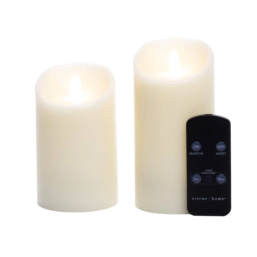 Best Pirce 😉 6 Packs: 2 ct. (12 total) Sterno Home™ Cream LED Wax Pillar Candles by Ashland ❤️ 4 Best Pirce 😉 6 Packs: 2 ct. (12 total) Sterno Home™ Cream LED Wax Pillar Candles by Ashland ❤️ - Image 2