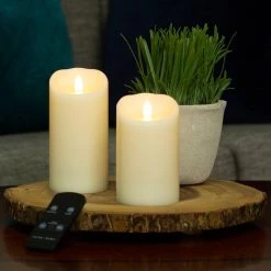 Cheap ❤️ Sterno Home™ Cream LED Wax Pillar Candles, 2ct. by Ashland ✔️ -Ashlandty Shop 10675028 6