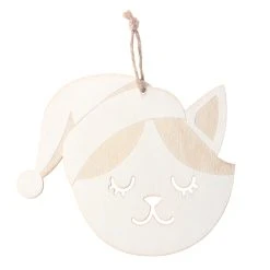Cheapest 🎁 5" DIY Unfinished Wood Cat Ornament by Michaels 🌟