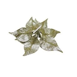 Deals 🔥 Gold Glitter Poinsettia Clip by Ashland® ⭐ -Ashlandty Shop 10675744 2