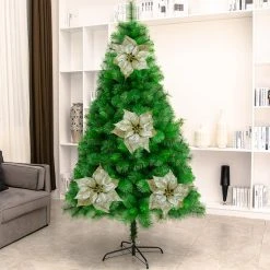 Deals 🔥 Gold Glitter Poinsettia Clip by Ashland® ⭐ -Ashlandty Shop 10675744 3