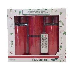 Best Pirce 🔔 Mottled Red LED Pillar Candle Set by Ashland® ✔️ -Ashlandty Shop 10675805 3