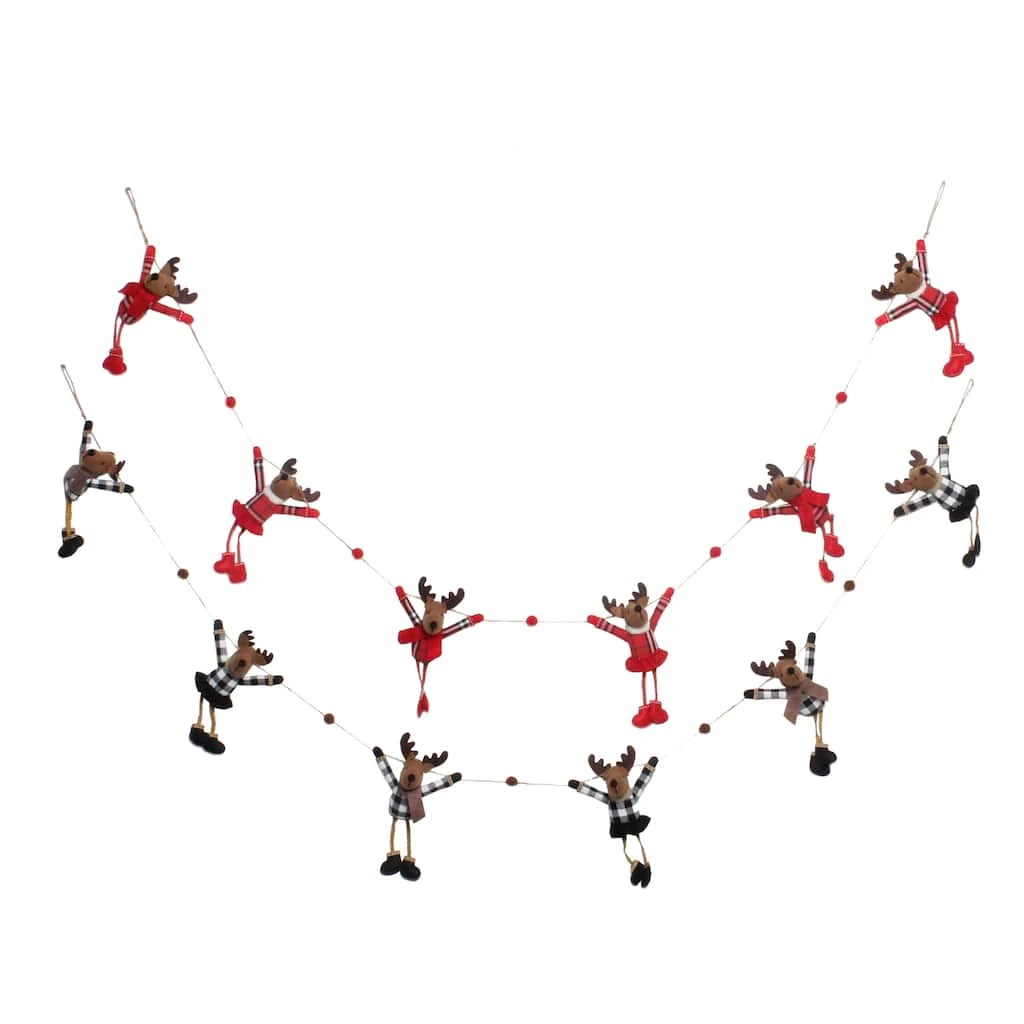 Brand new 🧨 Assorted 6ft. Reindeer Garland by Ashland® ❤️ 4 Brand new 🧨 Assorted 6ft. Reindeer Garland by Ashland® ❤️ - Image 2