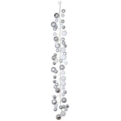 Budget ❤️ 6ft. Silver & White Ball Ornament Garland by Ashland® 🎉 -Ashlandty Shop 10676041 2