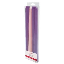 Flash Sale ❤️ Christmas Purple & Pink Taper Candles by Ashland®, 4ct. ⭐ -Ashlandty Shop 10676083 5