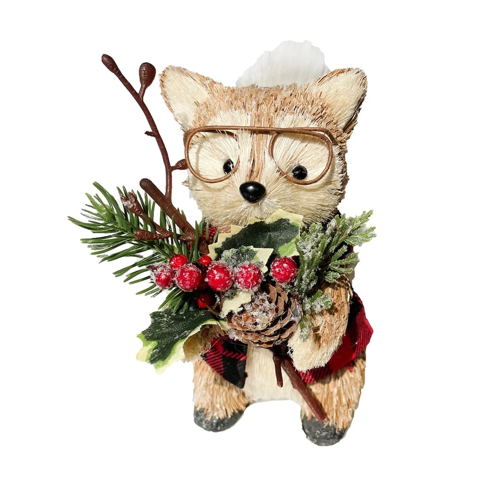 Cheapest ✨ 6.5" Fox with Glasses & Vest Natural Décor Accent by Ashland® 👏 3 Cheapest ✨ 6.5" Fox with Glasses & Vest Natural Décor Accent by Ashland® 👏