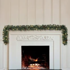 Best deal 💯 9ft. Pre-Lit Mixed Pine & Pinecone Garland by Ashland® ⭐ -Ashlandty Shop 10676637 7