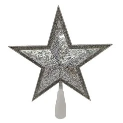 Buy ⭐ 11" Silver LED Star Tree Topper by Ashland® ❤️