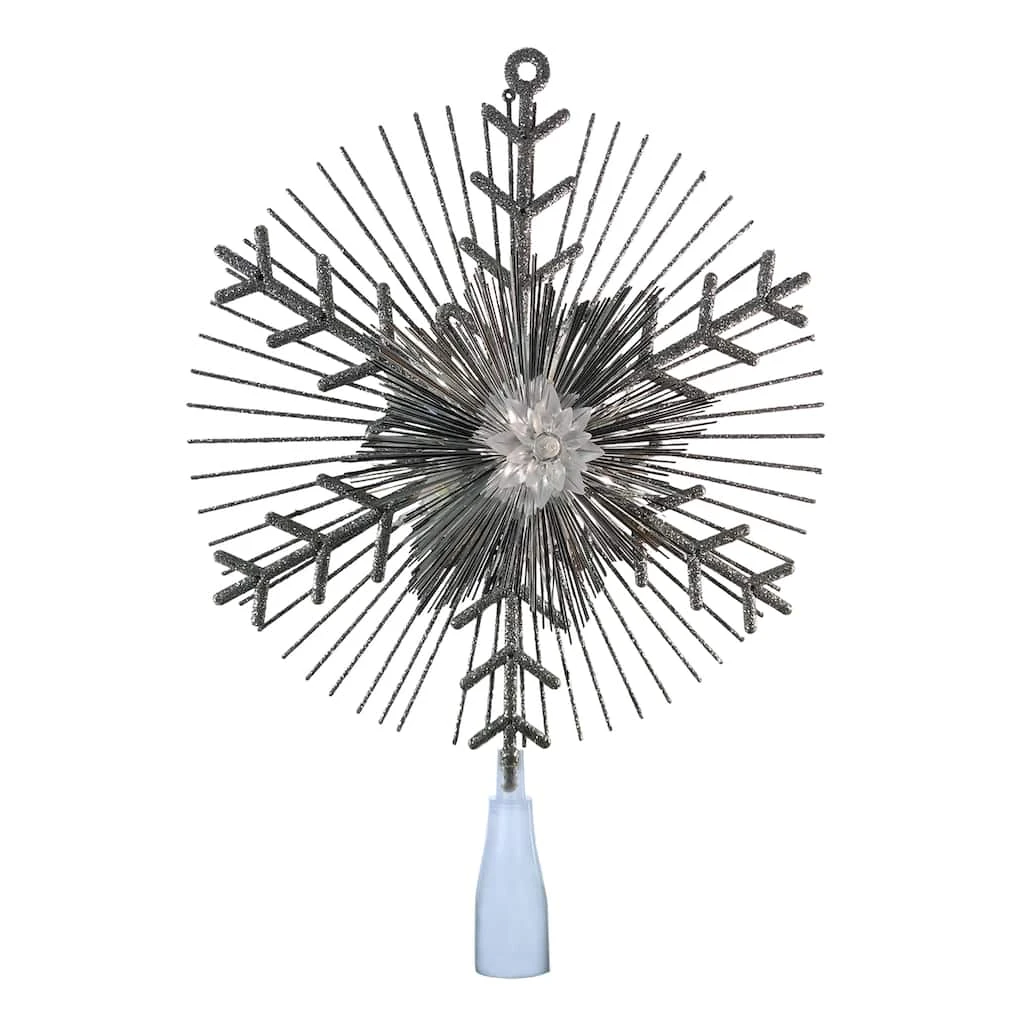 Discount π 14.5" Silver Lighted Tinsel Starburst Tree Topper by Ashland® π 3 Discount π 14.5" Silver Lighted Tinsel Starburst Tree Topper by Ashland® π