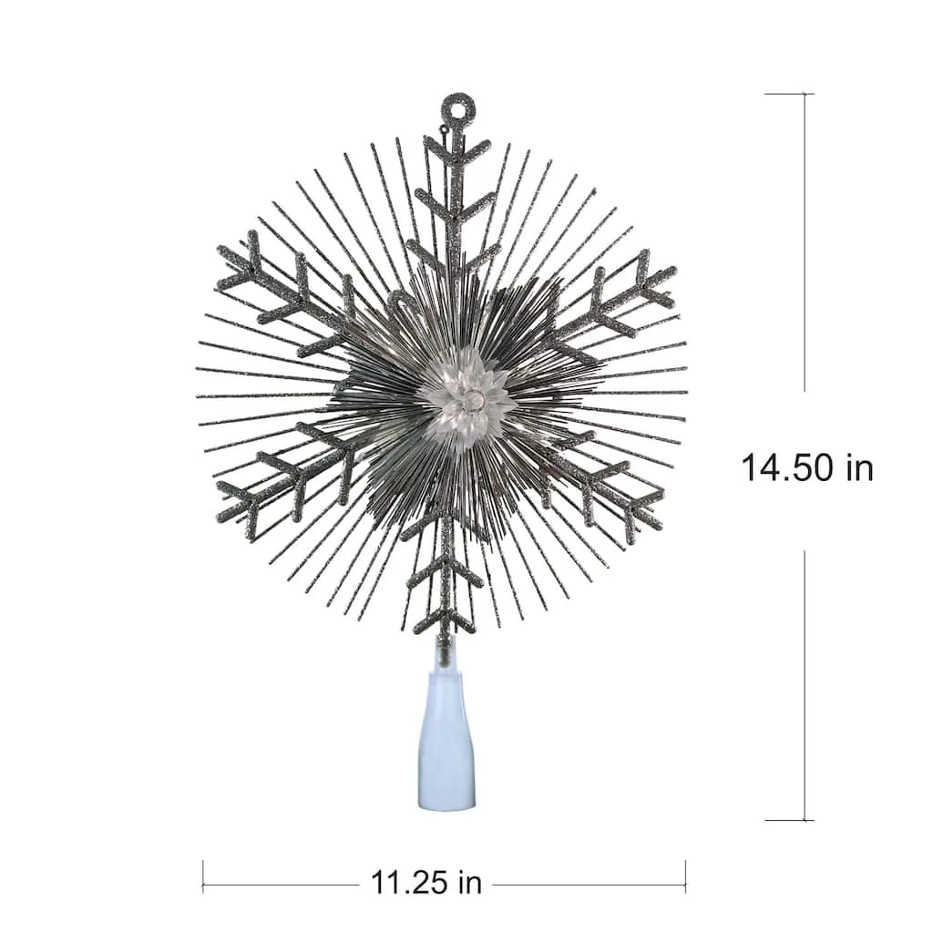Discount π 14.5" Silver Lighted Tinsel Starburst Tree Topper by Ashland® π 6 Discount π 14.5" Silver Lighted Tinsel Starburst Tree Topper by Ashland® π - Image 4