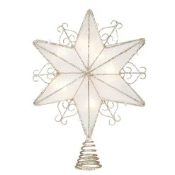 Brand new 🧨 9" Glitter Lighted Hexagram Star Tree Topper by Ashland® 🥰