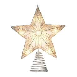 Budget 🤩 11" Silver Filigree LED Star Tree Topper by Ashland® 😉