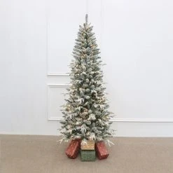 Cheapest ⌛ 7ft. Pre-Lit Snowy Spruce Artifical Christmas Tree, Warm White Micro LED Lights by Ashland® 🔔 -Ashlandty Shop 10694616 2