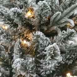 Cheapest ⌛ 7ft. Pre-Lit Snowy Spruce Artifical Christmas Tree, Warm White Micro LED Lights by Ashland® 🔔 -Ashlandty Shop 10694616 4