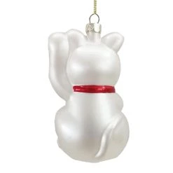 New 🧨 4" Glass Money Cat Ornament by Ashland® Christmas ⭐ -Ashlandty Shop 10697666 3