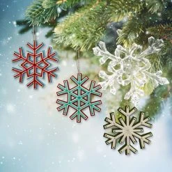 Outlet ⭐ Assorted Wood Snowflake Ornament by Ashland® 😍 -Ashlandty Shop 10697717 2