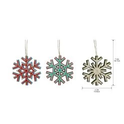Outlet ⭐ Assorted Wood Snowflake Ornament by Ashland® 😍 -Ashlandty Shop 10697717 3