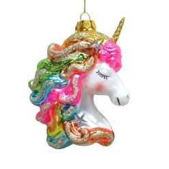 New 🔥 Glass Unicorn Head Ornament by Ashland® 🧨 -Ashlandty Shop 10697767 2