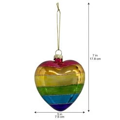 New 💯 Rainbow Glass Heart Ornament by Ashland® 🛒 -Ashlandty Shop 10697803 3