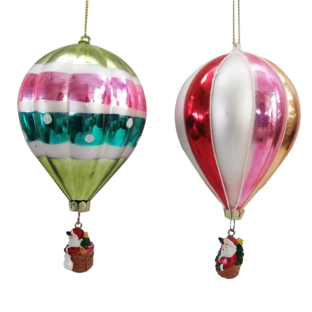 Deals ✨ 6" Assorted Glass Hot Air Balloon Ornament by Ashland® ⌛ Christmas ✔️ 4 Deals ✨ 6" Assorted Glass Hot Air Balloon Ornament by Ashland® ⌛ Christmas ✔️ - Image 2