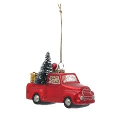 Cheap ⌛ Red Glass Truck Ornament by Ashland® ⭐ -Ashlandty Shop 10697983 3