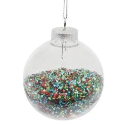 Flash Sale ✨ Clear Glitter Plastic Ball Ornament by Ashland® ❄ Christmas 🔔 -Ashlandty Shop 10697996 2