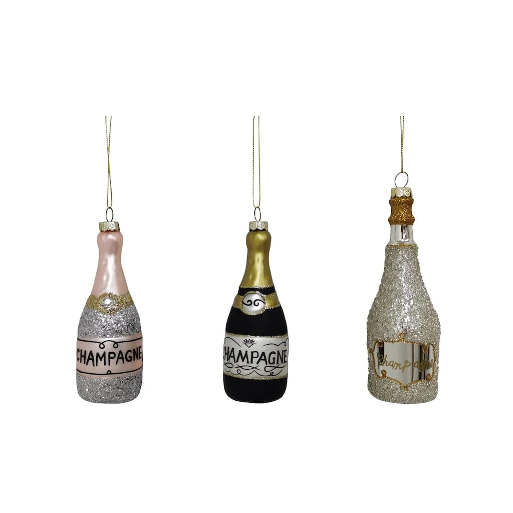 Flash Sale ⌛ Assorted Glass Champagne Ornament by Ashland® ✔️ 3 Flash Sale ⌛ Assorted Glass Champagne Ornament by Ashland® ✔️