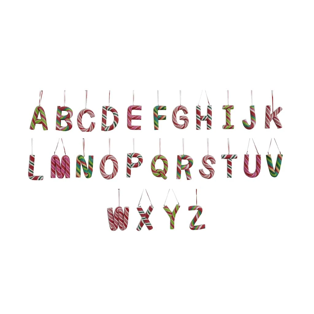 Cheapest 😉 Assorted Monogram Candy Cane Ornament by Ashland® 💯 3 Cheapest 😉 Assorted Monogram Candy Cane Ornament by Ashland® 💯