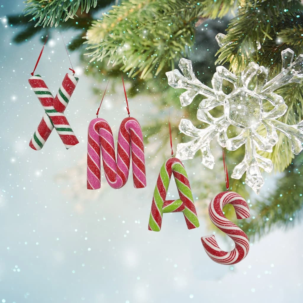 Cheapest 😉 Assorted Monogram Candy Cane Ornament by Ashland® 💯 4 Cheapest 😉 Assorted Monogram Candy Cane Ornament by Ashland® 💯 - Image 2